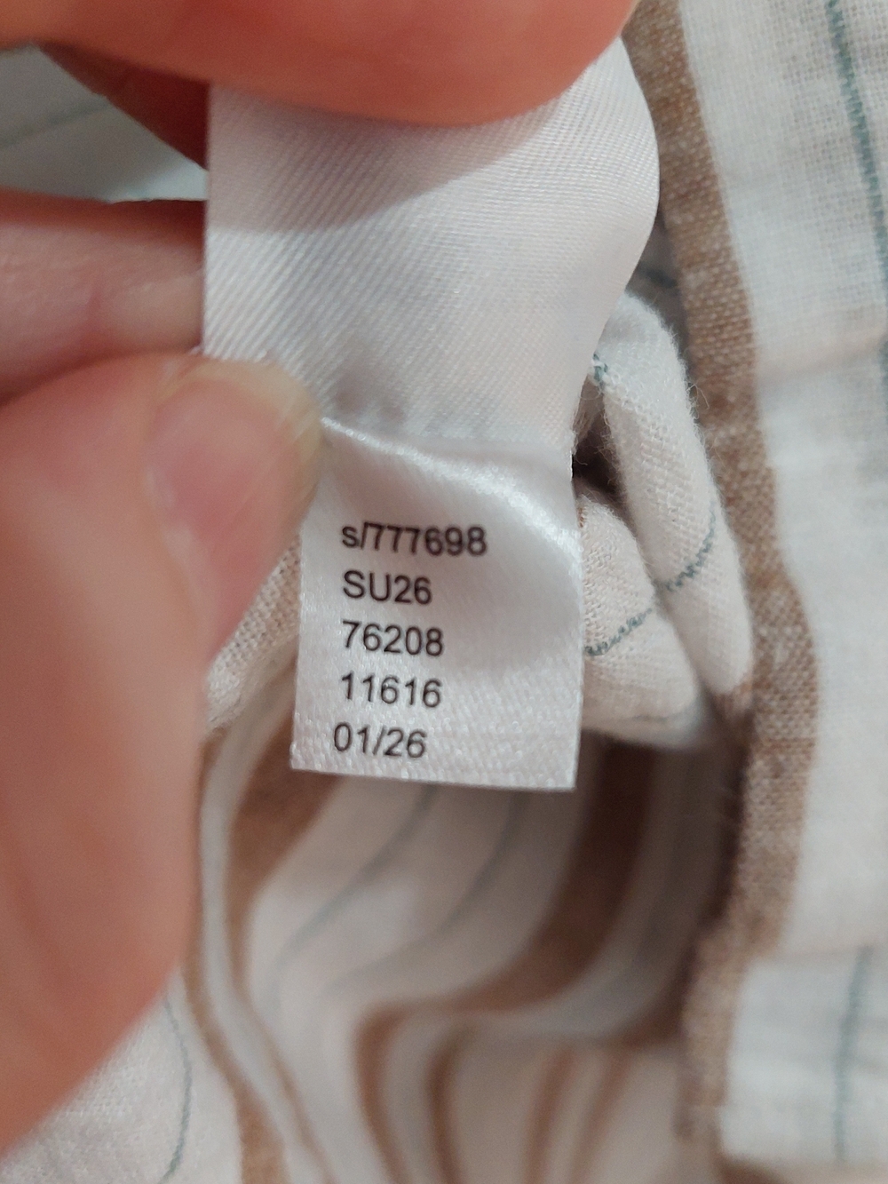 LOFT XS Brown & White Striped Oversized Button-Up Shirt - Picture 7 of 11